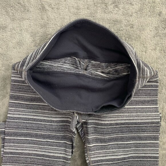Lululemon Leggings Womens 2 Wunder Under Cropped Striped Athleisure Workout Gym - Picture 7 of 11